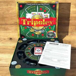 TRIPOLEY Special Edition Board Game Rotating Turntable VTG 2000 Cadaco -COMPLETE
